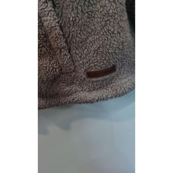 Free Country Grey Full Zip Sherpa mock neck - Picture 2 of 6